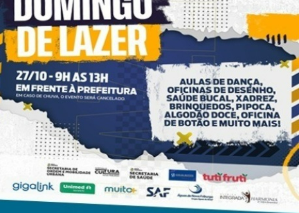 VEM AÍ, EM 27 DE OUTUBRO, MAIS UMA EDIÇÃO DO DOMINGO DE LAZER NA AVENIDA ALBERTO BRAUNE